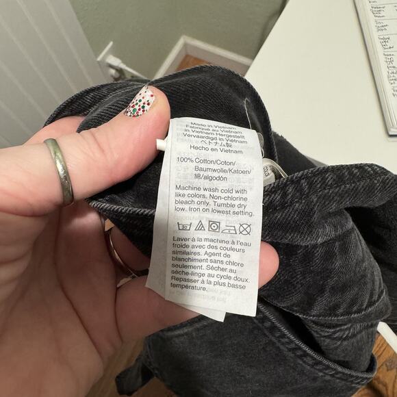 Madewell Straight Leg Overalls Black Lunar Wash Size Large - Picture 6 of 6